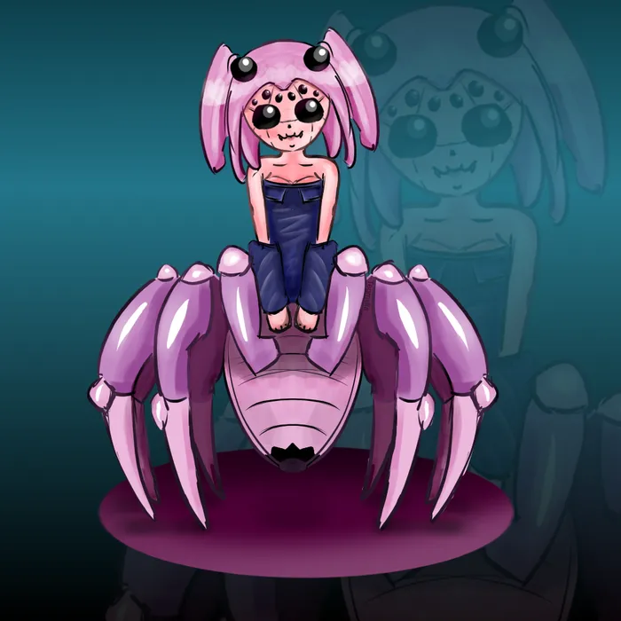 Stylized arachne character